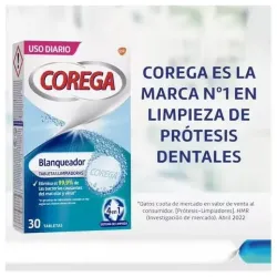 Corega® blanqueador 30 tabletas efervescentes | Farmacia Barata Corega® blanqueador 30 tabletas efervescentes | Farmacia Barata