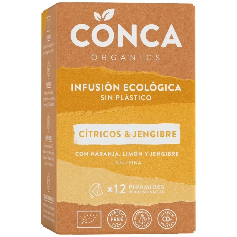 Conca organics cítricos y jengibre infusión eco 12uds | Farmacia Barata