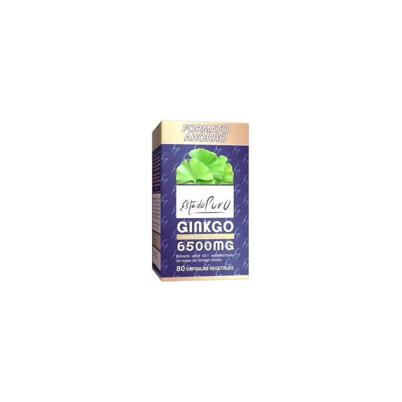 Ginkgo 6500mg 80cap. estado puro | Farmacia Barata Ginkgo 6500mg 80cap. estado puro | Farmacia Barata