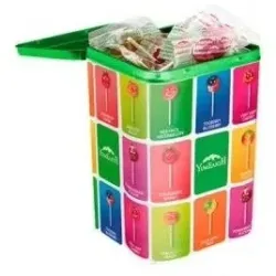 Yum earth lata surtido de piruletas 8 sabores 50uds