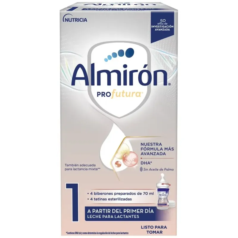 Almirón profutura 1 + minibiberones leche de inicio 70ml x 4uds | Farmacia Barata Almirón profutura 1 + minibiberones leche de inicio 70ml x 4uds | Farmacia Barata