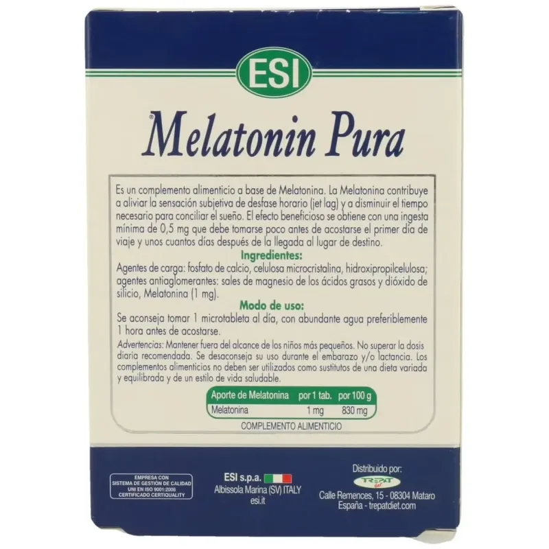 Melatonin pura 1,9mg. 30microtabletas | Farmacia Barata