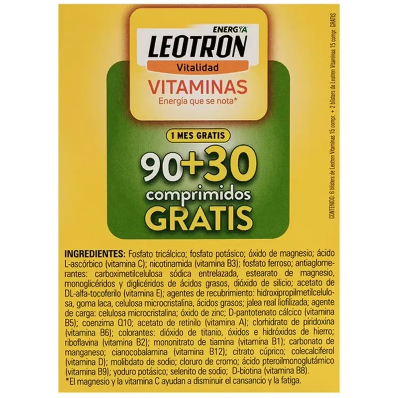 Leotron vitaminas 90comp + 30comp | Farmacia Barata