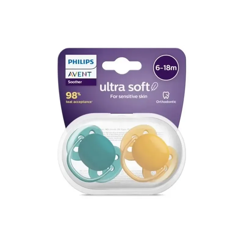 Philips avent chupete silicona ultra soft 6 - 18 meses 2uds | Farmacia Barata Philips avent chupete silicona ultra soft 6 - 18 meses 2uds | Farmacia Barata