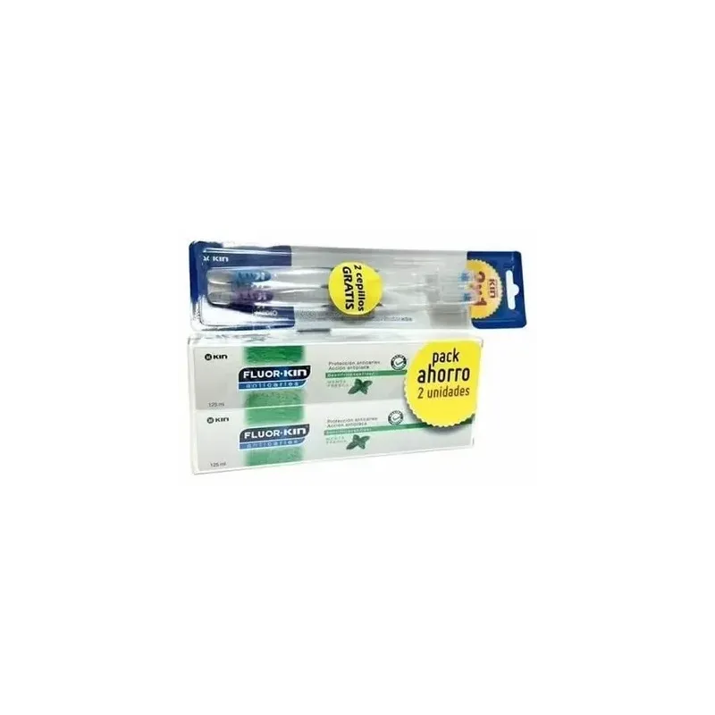 Fluor kin anticaries pasta dental 125ml. + cepillo | Farmacia Barata Fluor kin anticaries pasta dental 125ml. + cepillo | Farmacia Barata