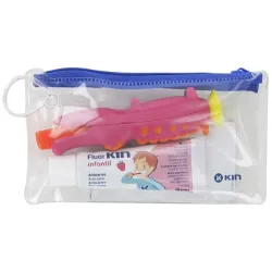 Cepillo dental kin infan cocodrilo viaje pasta 25g