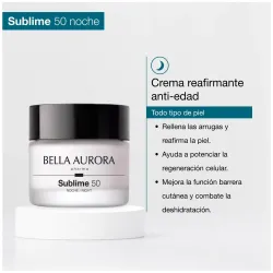 Bella aurora sublime 50 crema noche fortalecedora anti-edad +50 años 50ml | Farmacia Barata