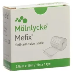 Mefix tela elástica adhesiva apósito 10 m x 2,5cm