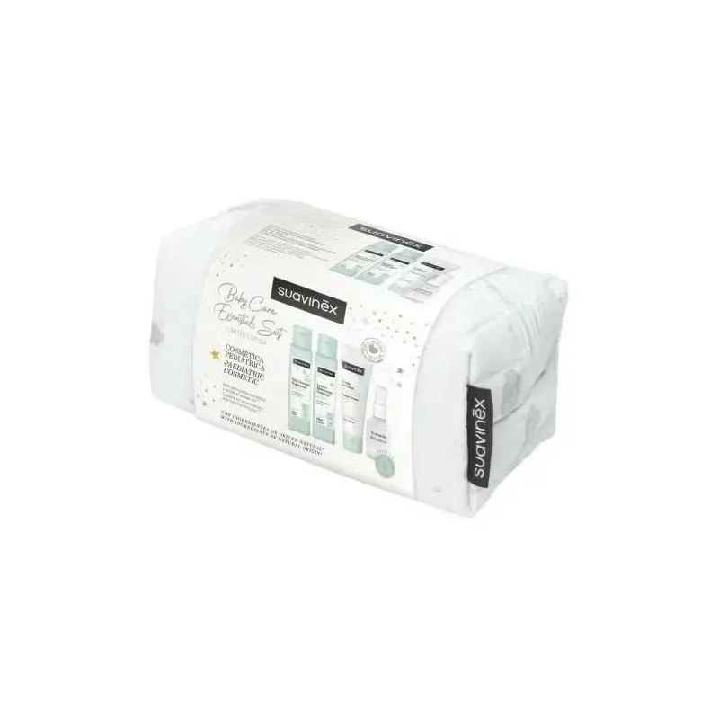 Suavinex neceser tela viaje azul con 4 productos | Farmacia Barata