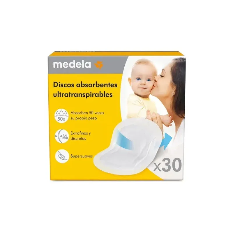 Medela discos absorbentes desechables safe y dry ultra thin 30uds | Farmacia Barata