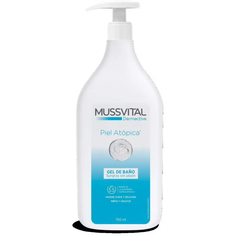 Mussvital dermactive emoliente piel atópica gel de baño 750ml | Farmacia Barata