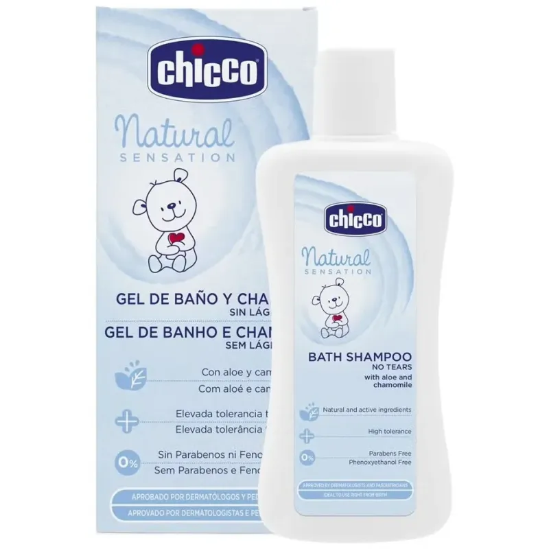 Natural sensation gel de baño y champú chicco 200ml | Farmacia Barata