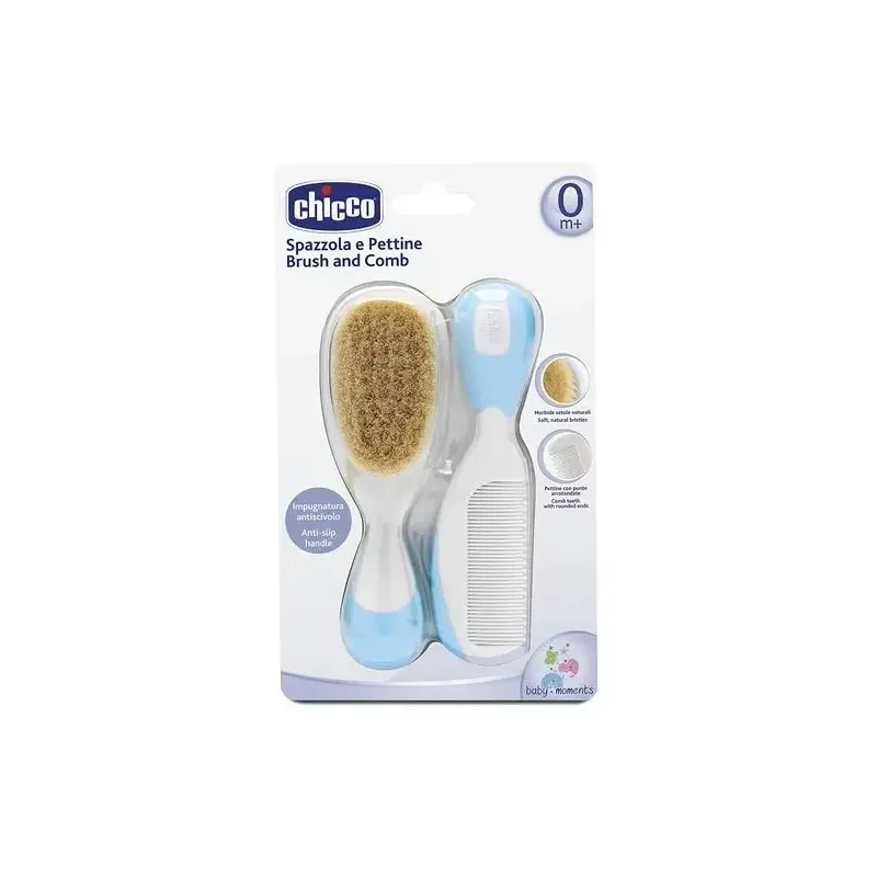 Chicco® cepillo azul 1ud + peine azul 1ud | Farmacia Barata