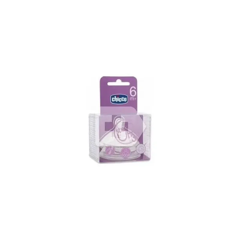 Chicco® tetina step up 3 silicona boca ancha flujo rápido 2uds | Farmacia Barata