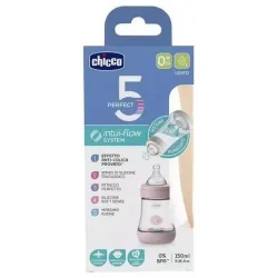 Biberon perfect5 0 m + 150 ml sil rosa | Farmacia Barata
