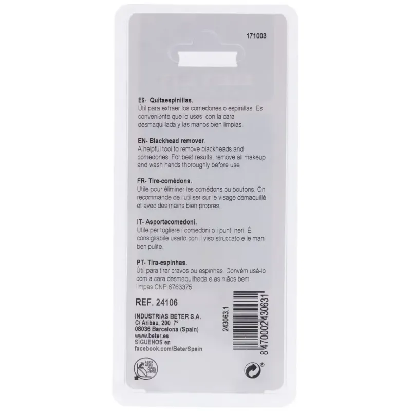 Quitaespinillas cromado 24106 | Farmacia Barata