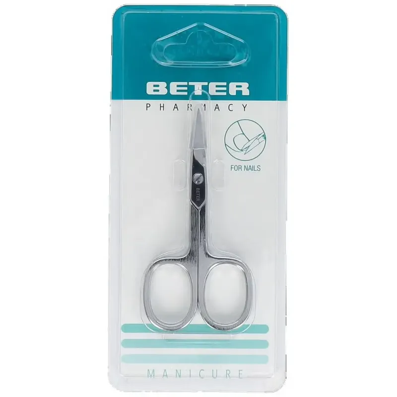 Beter tijera uñas cromada curva manicura 1ud | Farmacia Barata