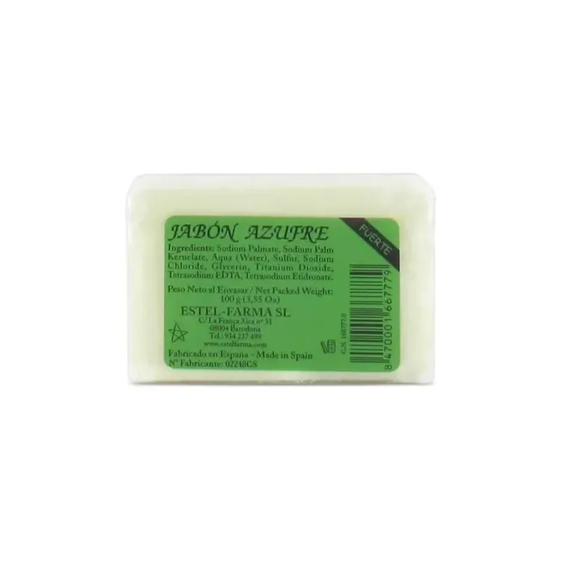 Jabón estel farma azufre fuerte 10% 100g | Farmacia Barata