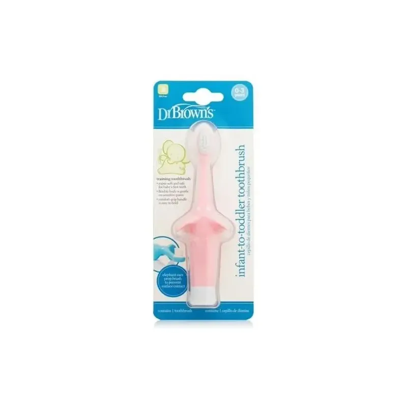 Cepillo de dientes bebe niño rosa 0-3 años | Farmacia Barata
