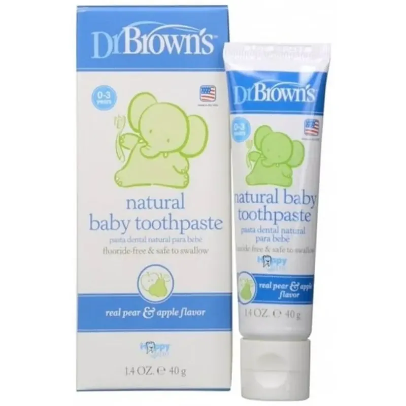 Dr. browns pasta de dentes bebés natural maçã 40g | Farmacia Barata