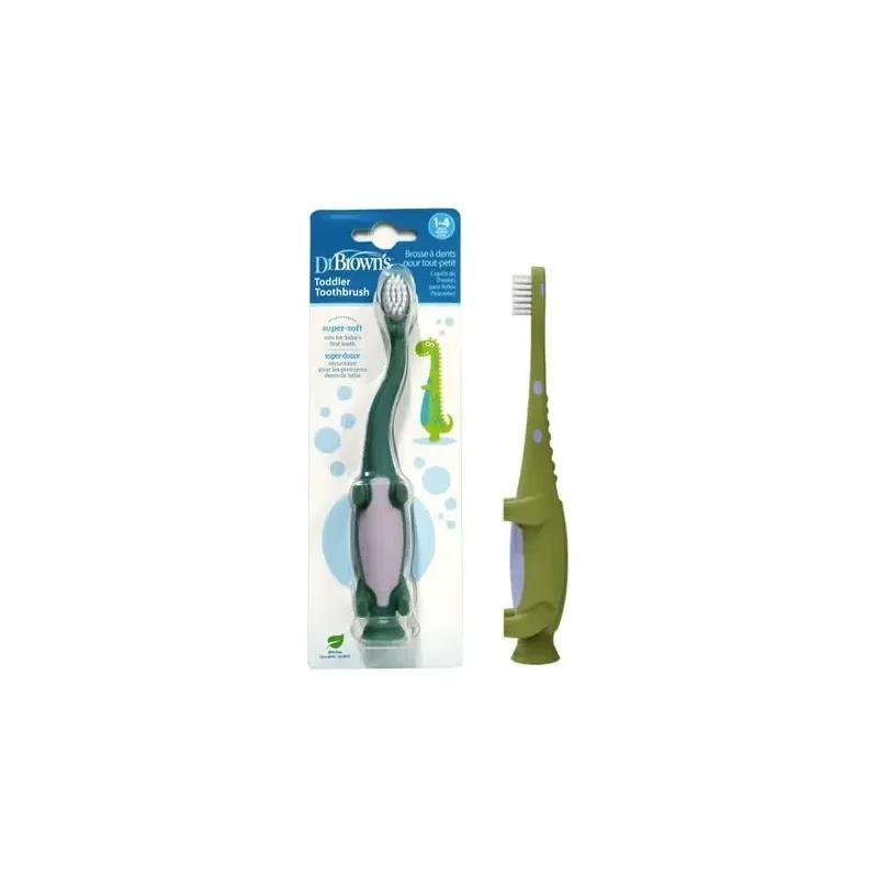 Dr brown's cepillo dental infantil dinosaurio 1 a 4 años 1ud | Farmacia Barata