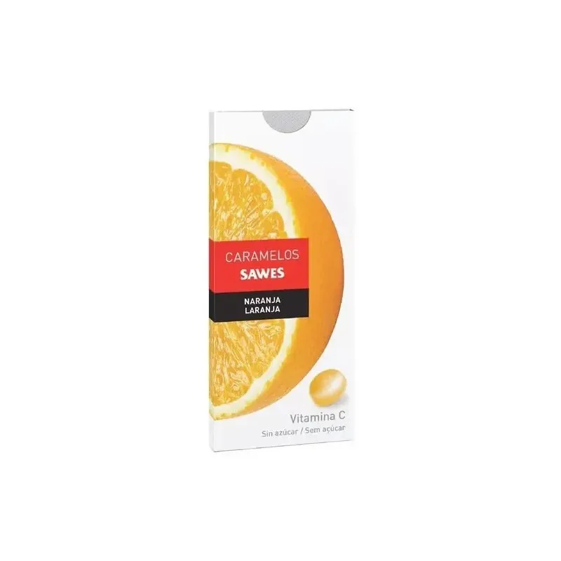 Sawes caramelos balsámicos sin azúcar sabor naranja con vitamina c en blister 22g | Farmacia Barata