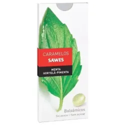 Sawes caramelos balsámicos sin azúcar sabor menta en blister 22g