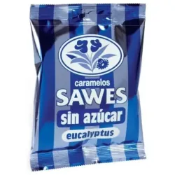 Sawes pastillas balsámicas sin azícar sabor eucalyptus en bolsa 50g