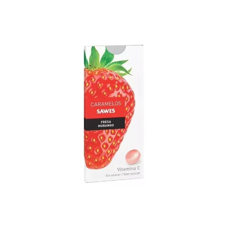 Sawes caramelos balsámicos sin azúcar sabor fresa con vitamina c en blister 22g | Farmacia Barata