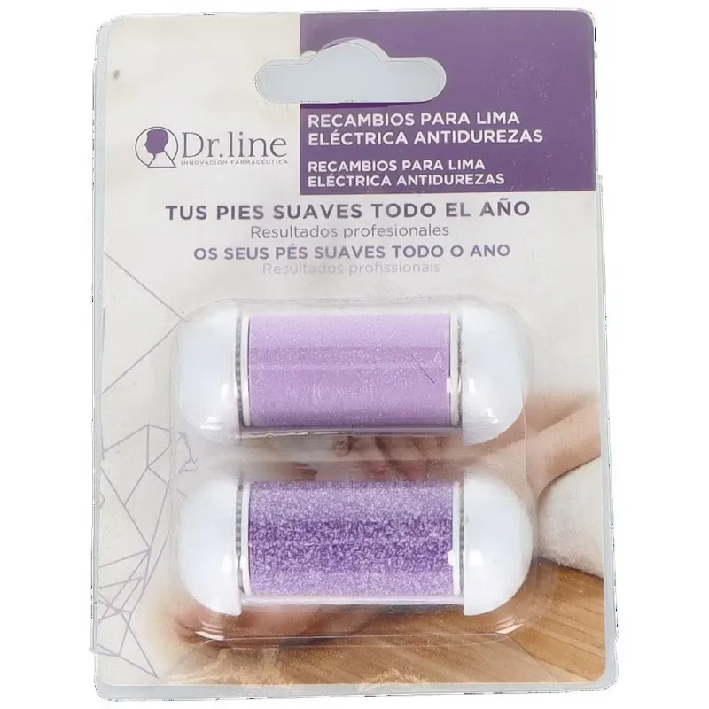Dr line recambio rodillos lima eléctrica 1ud | Farmacia Barata