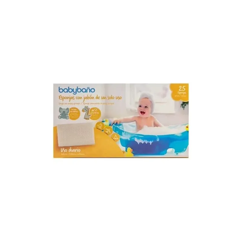 Babybaño esponja jabonosa de un solo uso para bebés | Farmacia Barata
