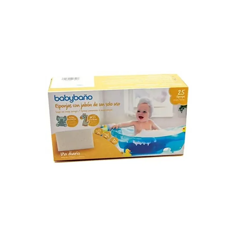 Babybaño esponja jabonosa de un solo uso para bebés | Farmacia Barata