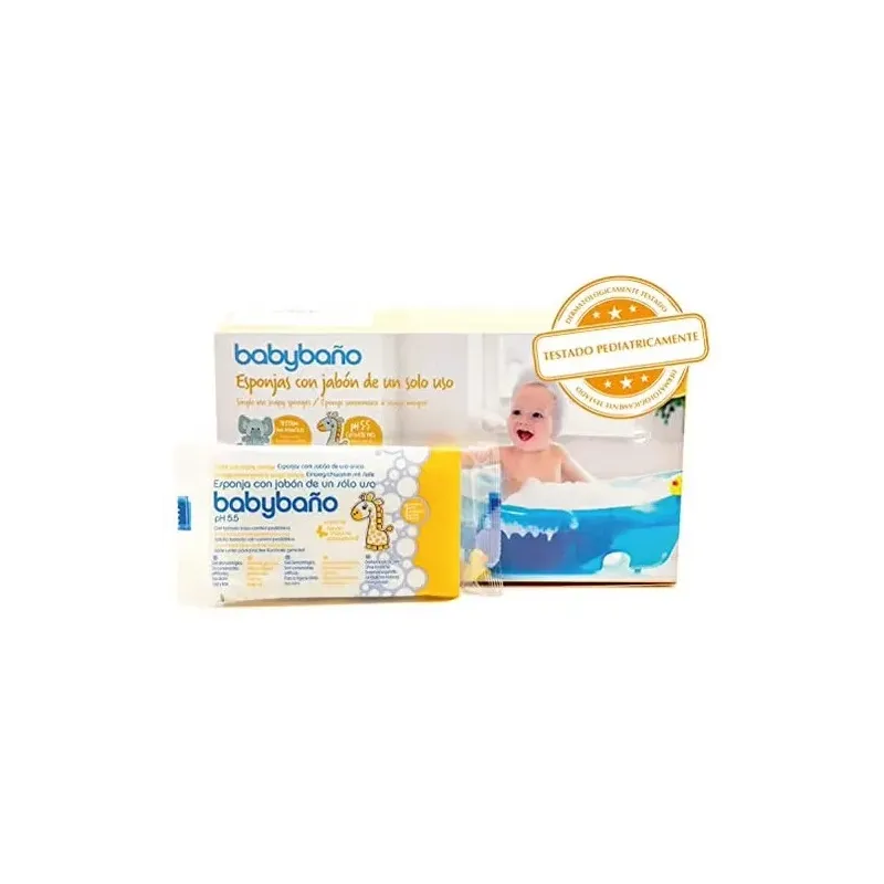 Babybaño esponja jabonosa de un solo uso para bebés | Farmacia Barata