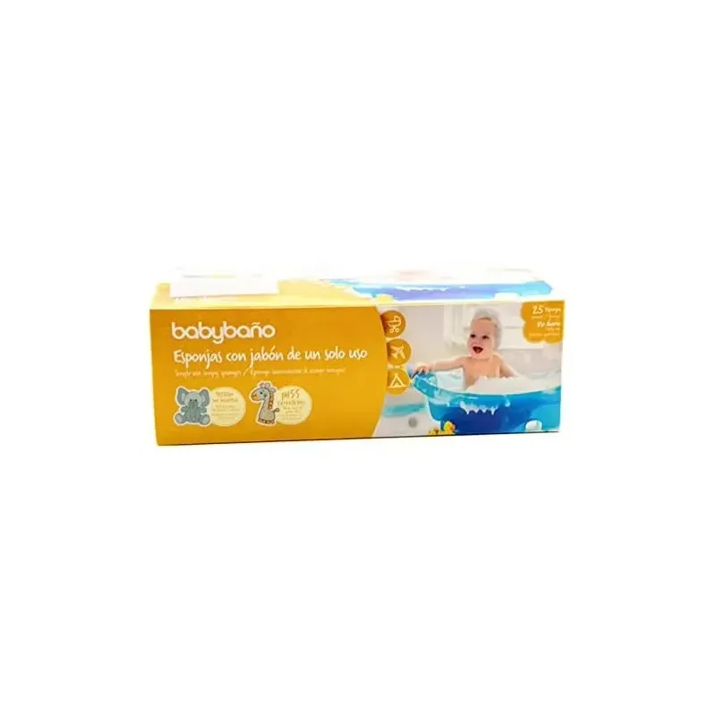 Babybaño esponja jabonosa de un solo uso para bebés | Farmacia Barata