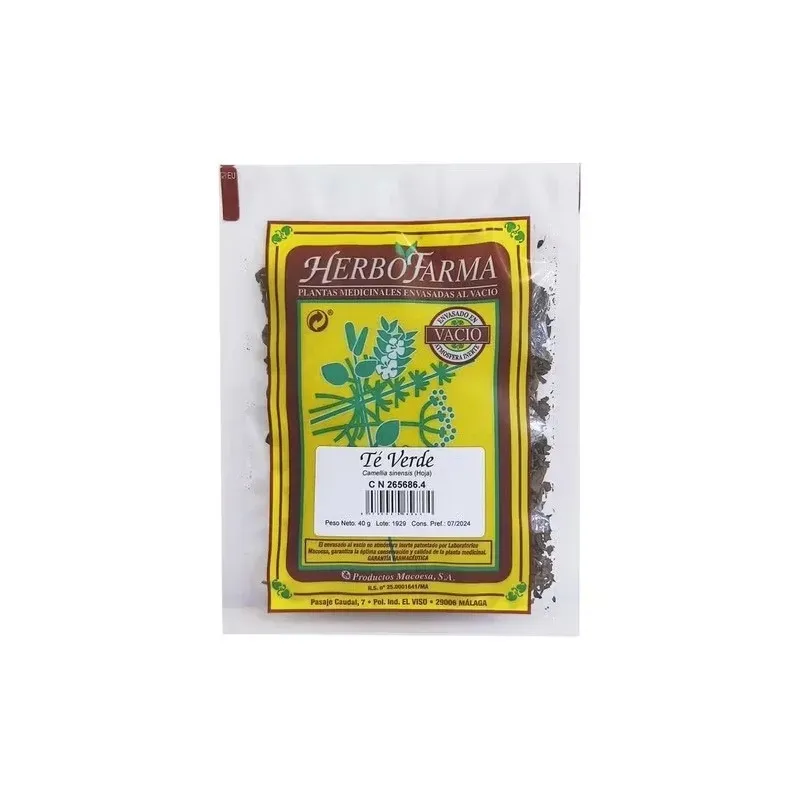 Te verde herbofarma al vacio 40 g | Farmacia Barata Te verde herbofarma al vacio 40 g | Farmacia Barata