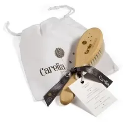 Carelia cepillo natural bebe + bolsita algodón