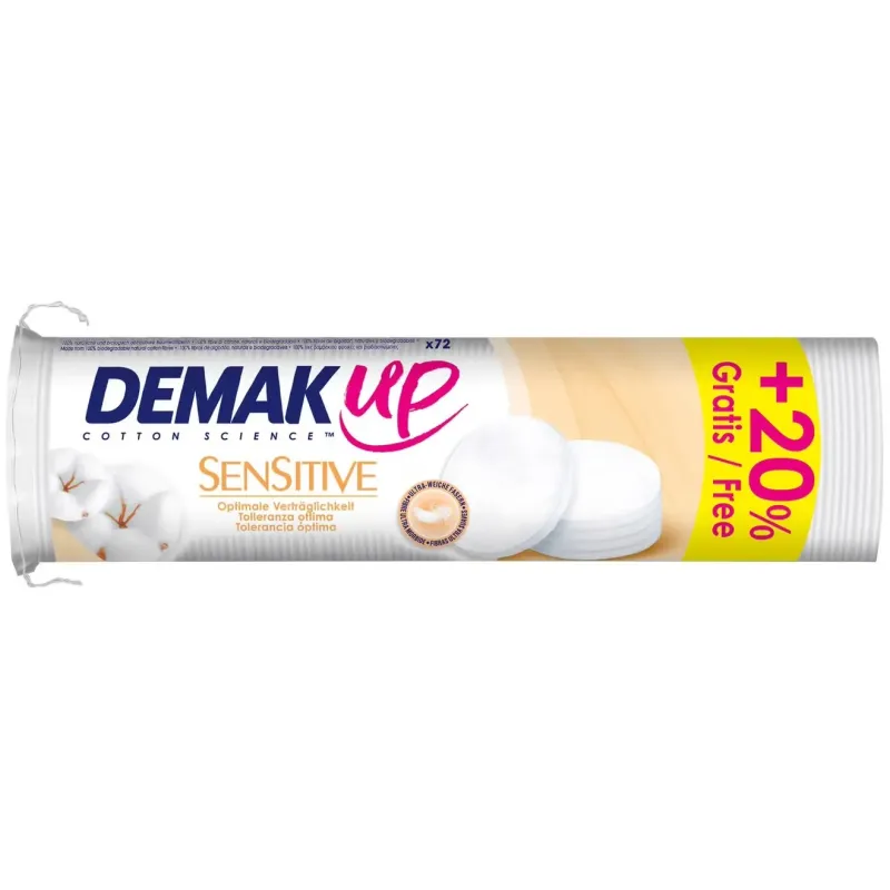 Discos desmaq demak up sensitive round 72un | Farmacia Barata