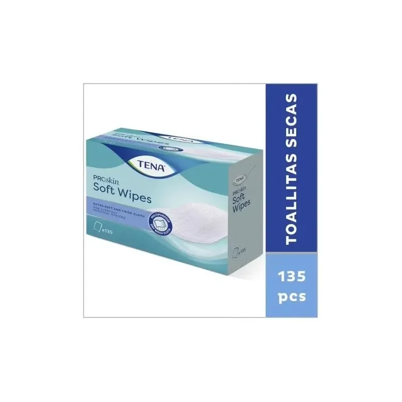 Tena soft wipe toallitas celulosa limpiadora 135un | Farmacia Barata