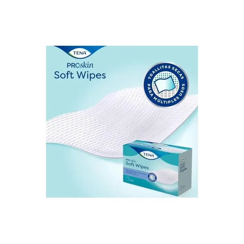 Tena soft wipe toallitas celulosa limpiadora 135un | Farmacia Barata