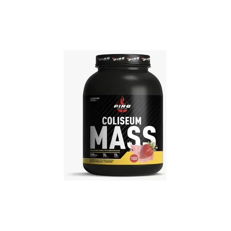 Fire nutrition coliseum mass gainer strawberry 3kg | Farmacia Barata