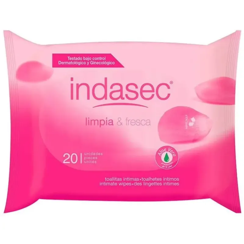 Toallitas indasec hig intima 20 un alo vera | Farmacia Barata Toallitas indasec hig intima 20 un alo vera | Farmacia Barata