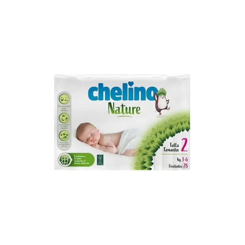 Chelino pañal inf nature t/2 3-6kg 28un | Farmacia Barata