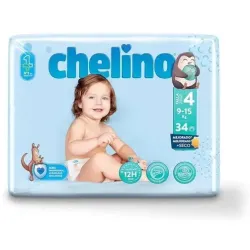 Chelino pañal infantil goteo t4 9-15kg 34uds