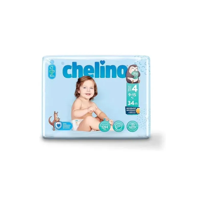 Chelino pañal infantil goteo t4 9-15kg 34uds | Farmacia Barata