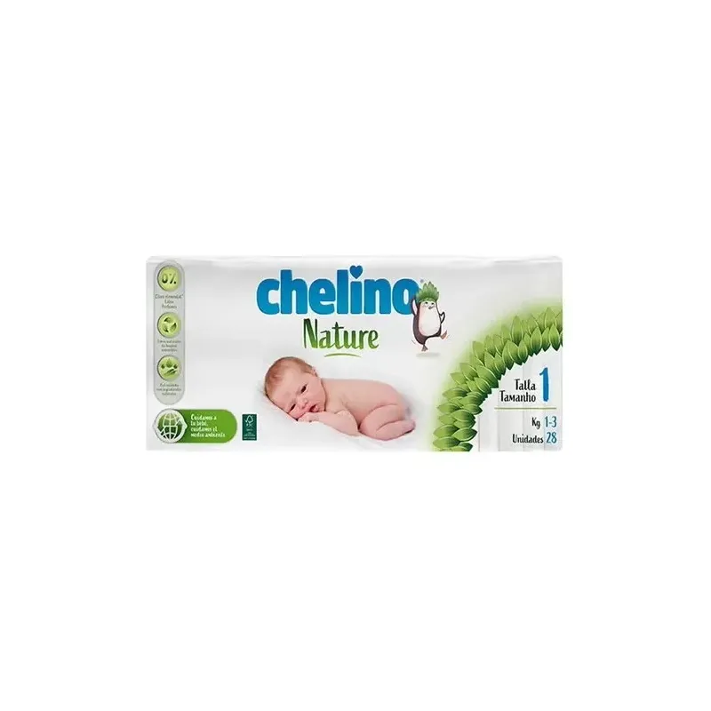 Chelino pañal inf nature t/1 1-3kg 28un | Farmacia Barata