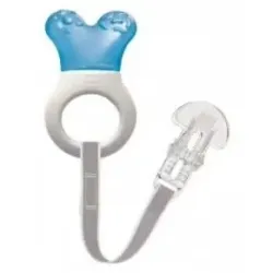 Mordedor mini cooler y clip azul