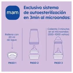 Mam baby biberón anticólico 320 ml azul | Farmacia Barata