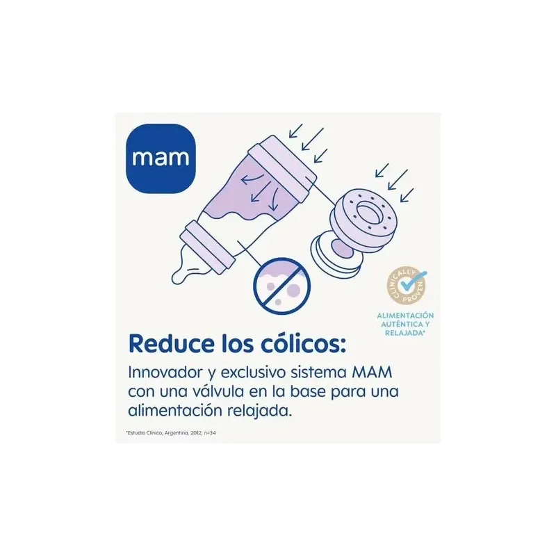 Mam baby biberón anticólico 320 ml marfil | Farmacia Barata