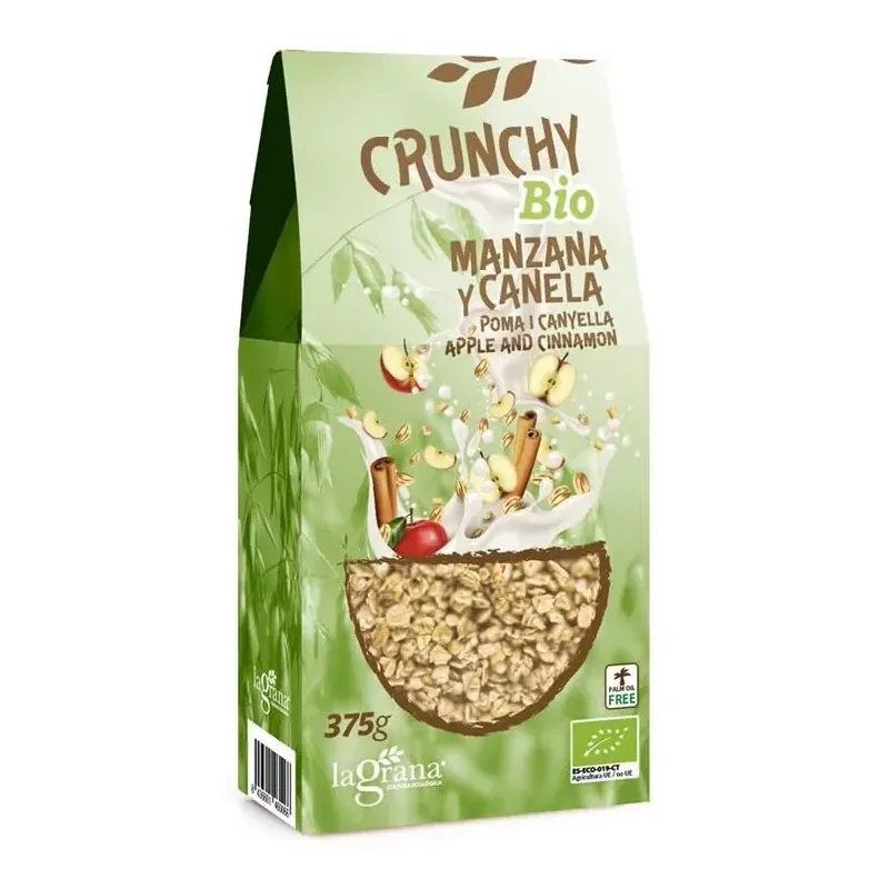 La grana crunchy avena manzana canela eco 375g | Farmacia Barata