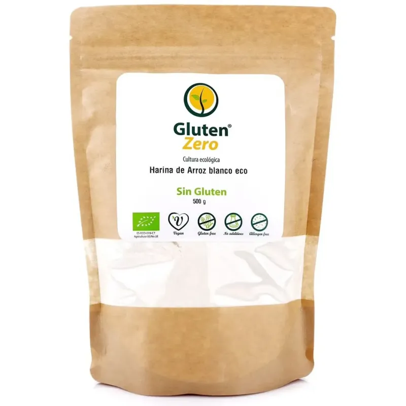 Gluten zero harina de arroz blanco eco 500g | Farmacia Barata